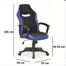 Кресло компьютерное SIGNAL CAMARO черный/синий